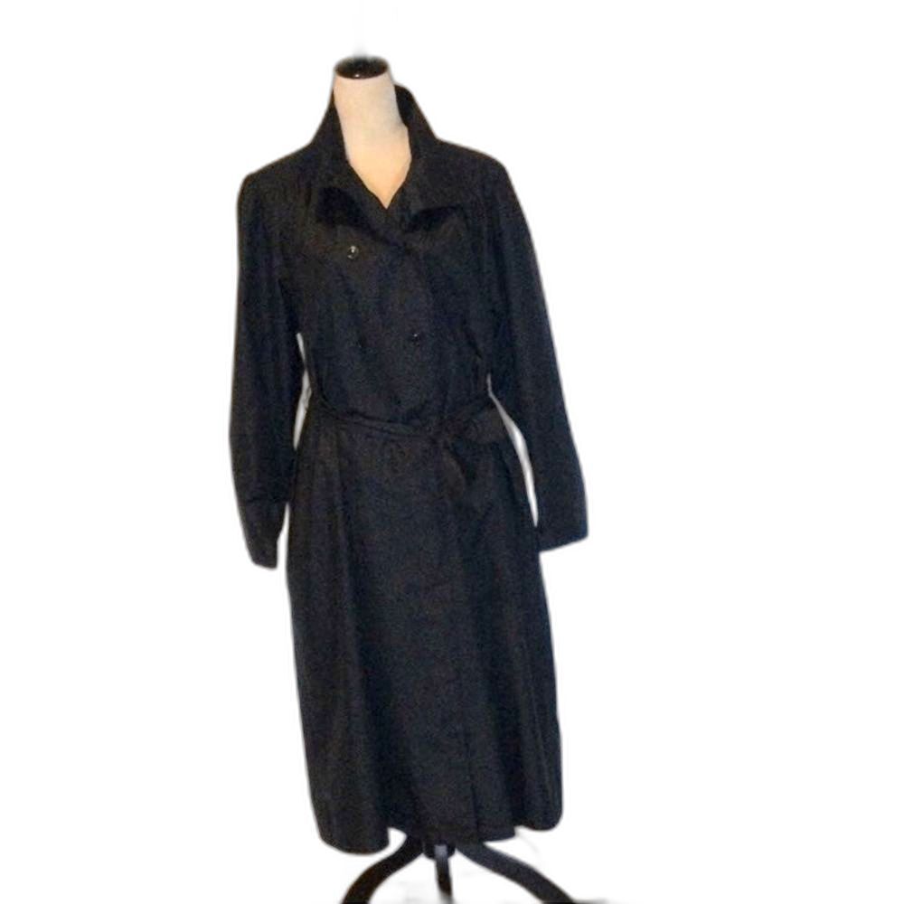 Norbert Nel Raincoat Trench Coat Women’s Color Black Vintage Made France Paris